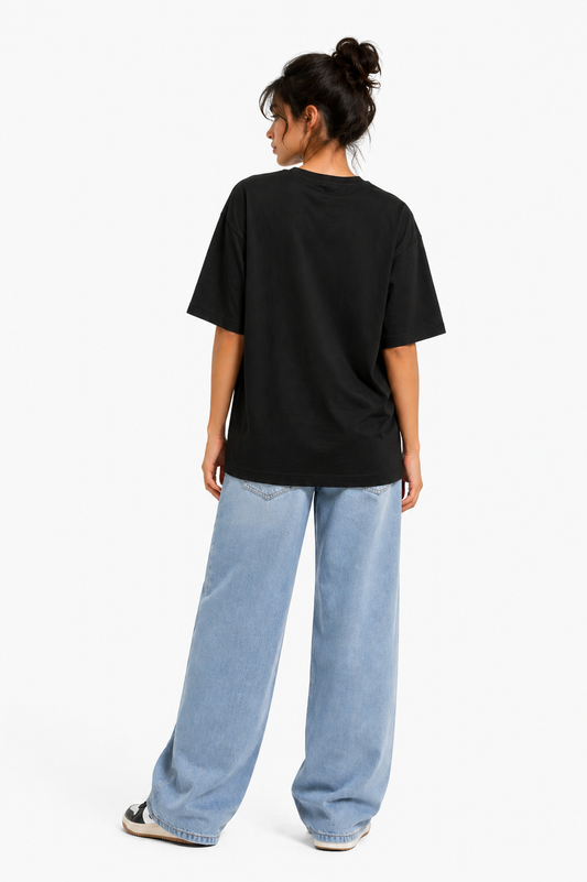 Solid Cotton Oversized T-shirt