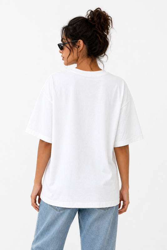 Solid Cotton Oversized T-shirt