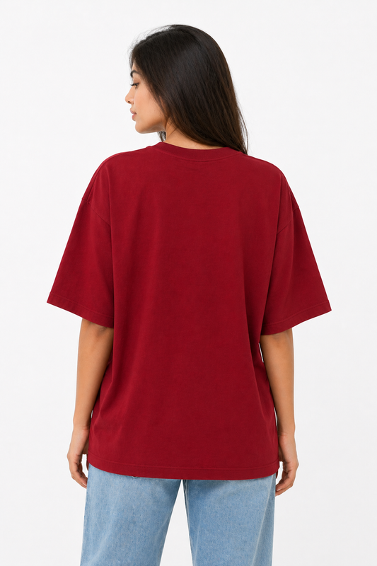 Solid Cotton Oversized T-shirt