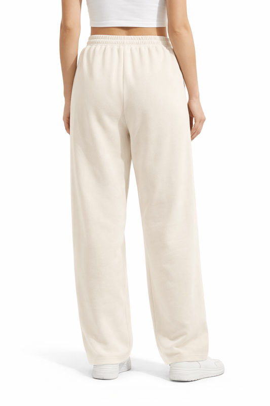 Women's Warm Ivory Relaxed Fit Sweatpants