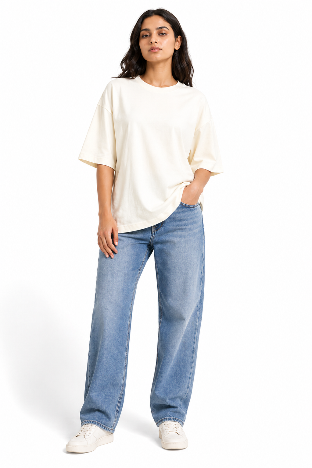 Solid Cotton Oversized T-shirt