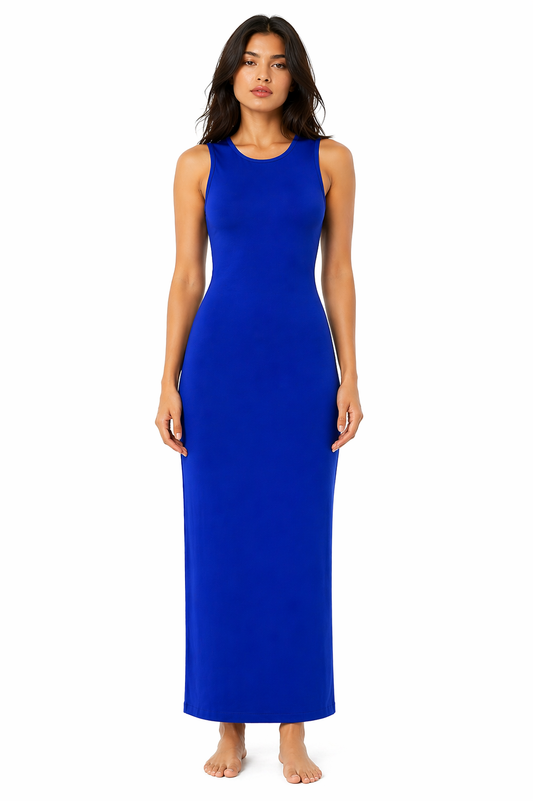Cobalt Blue Bodycon Maxi Dress