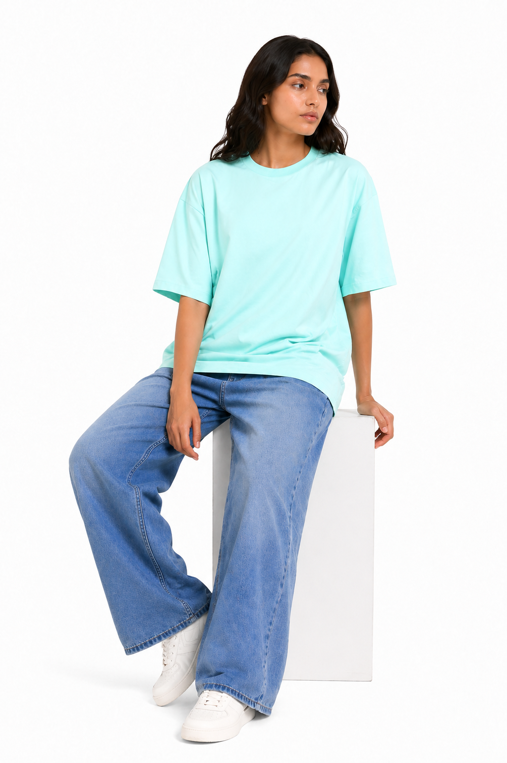 Solid Cotton Oversized T-shirt
