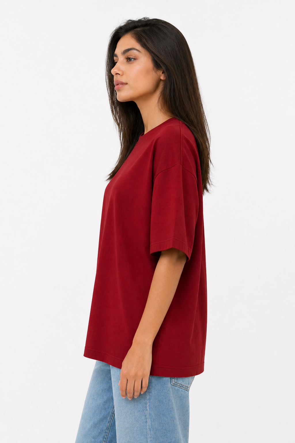 Solid Cotton Oversized T-shirt