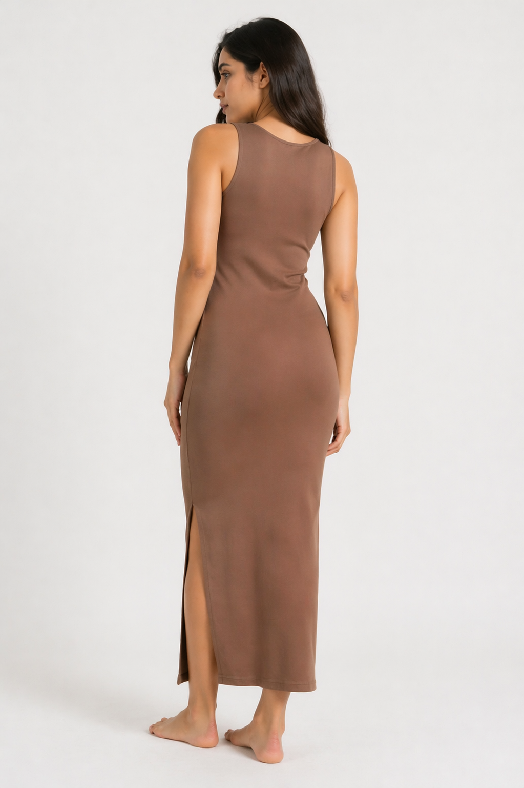 Deep Taupe Bodycon Maxi Dress