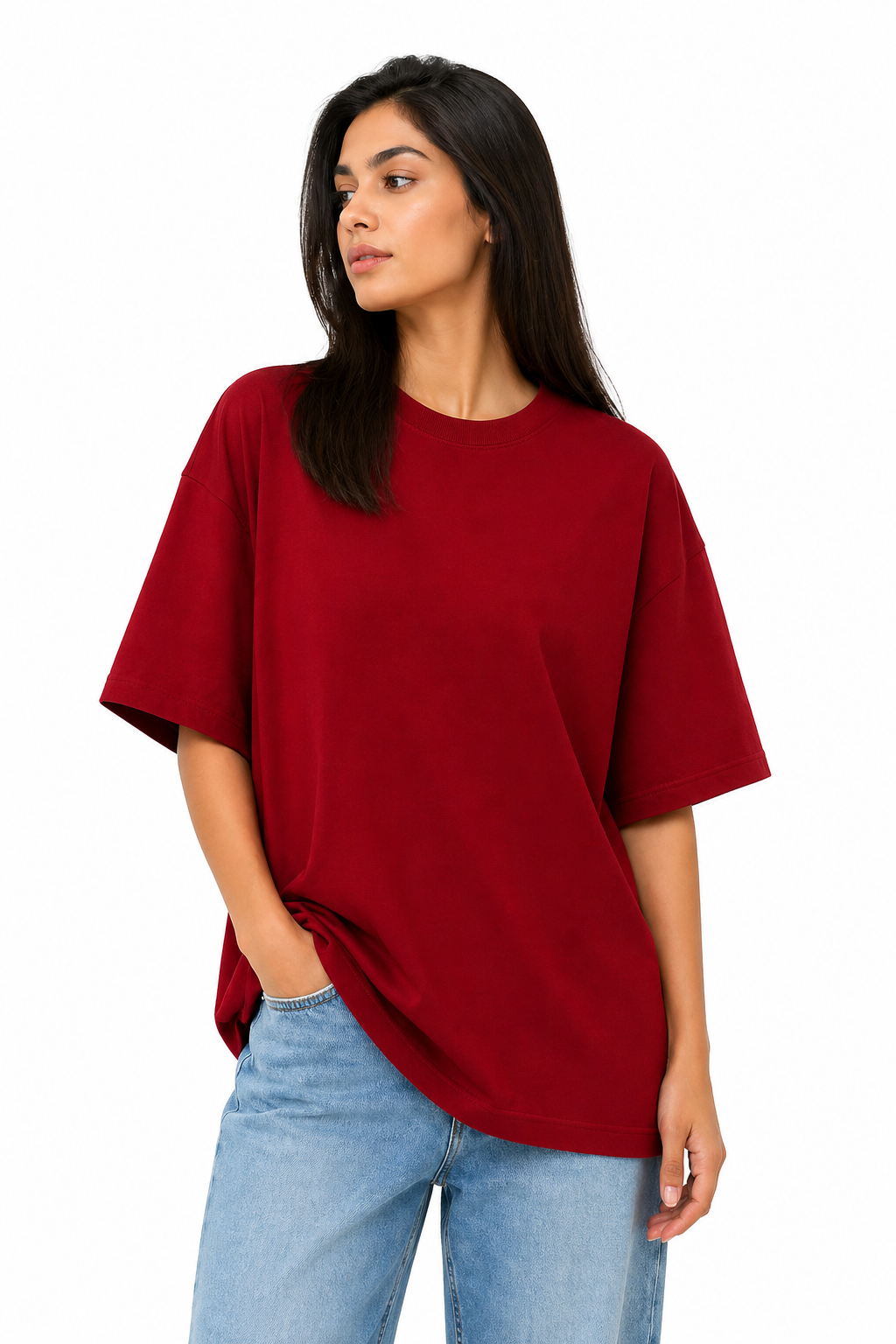 Solid Cotton Oversized T-shirt