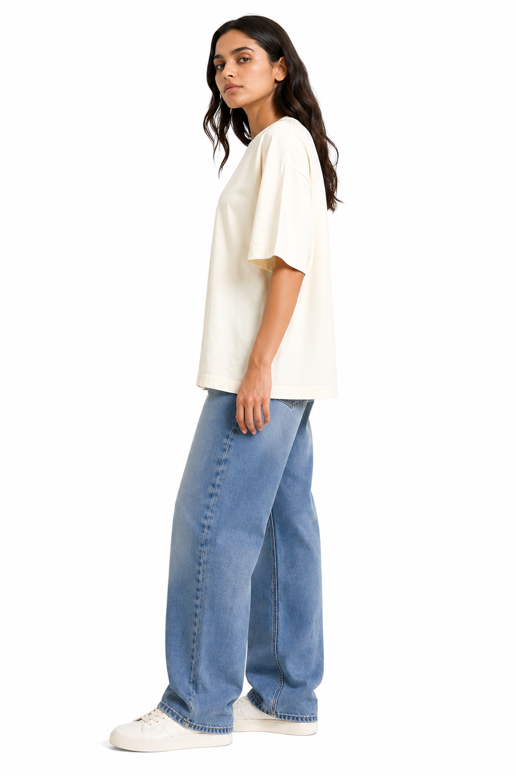Solid Cotton Oversized T-shirt