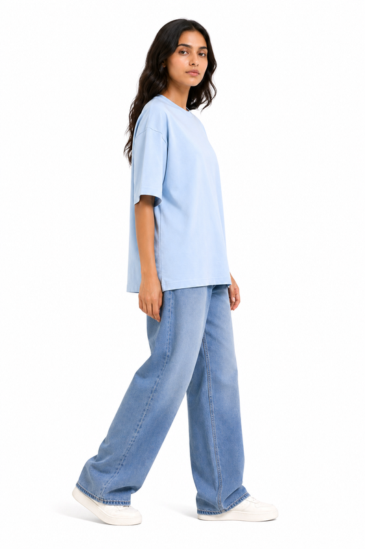 Solid Cotton Oversized T-shirt