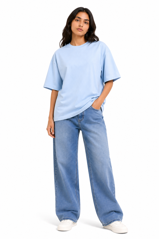 Solid Cotton Oversized T-shirt