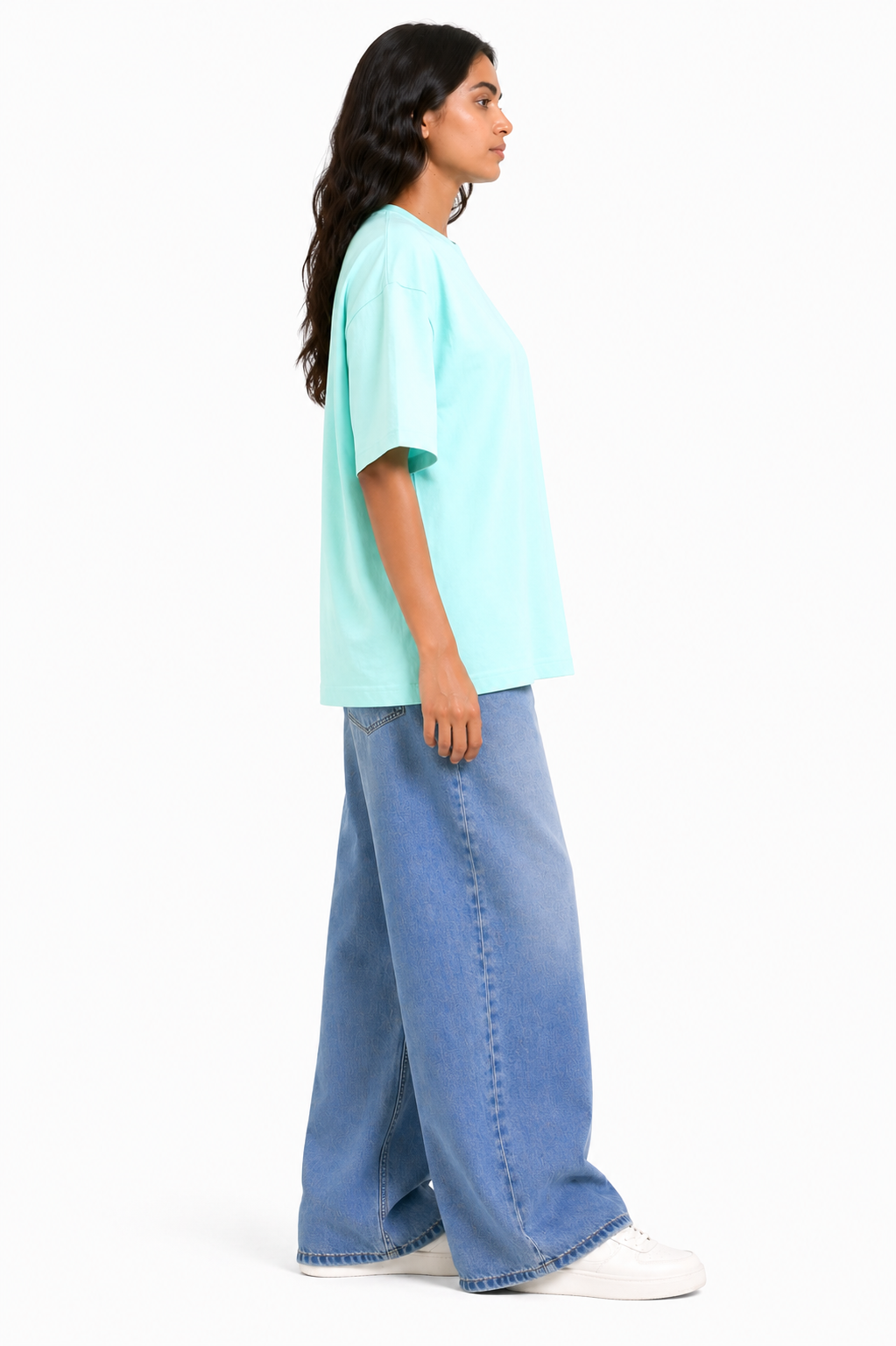 Solid Cotton Oversized T-shirt
