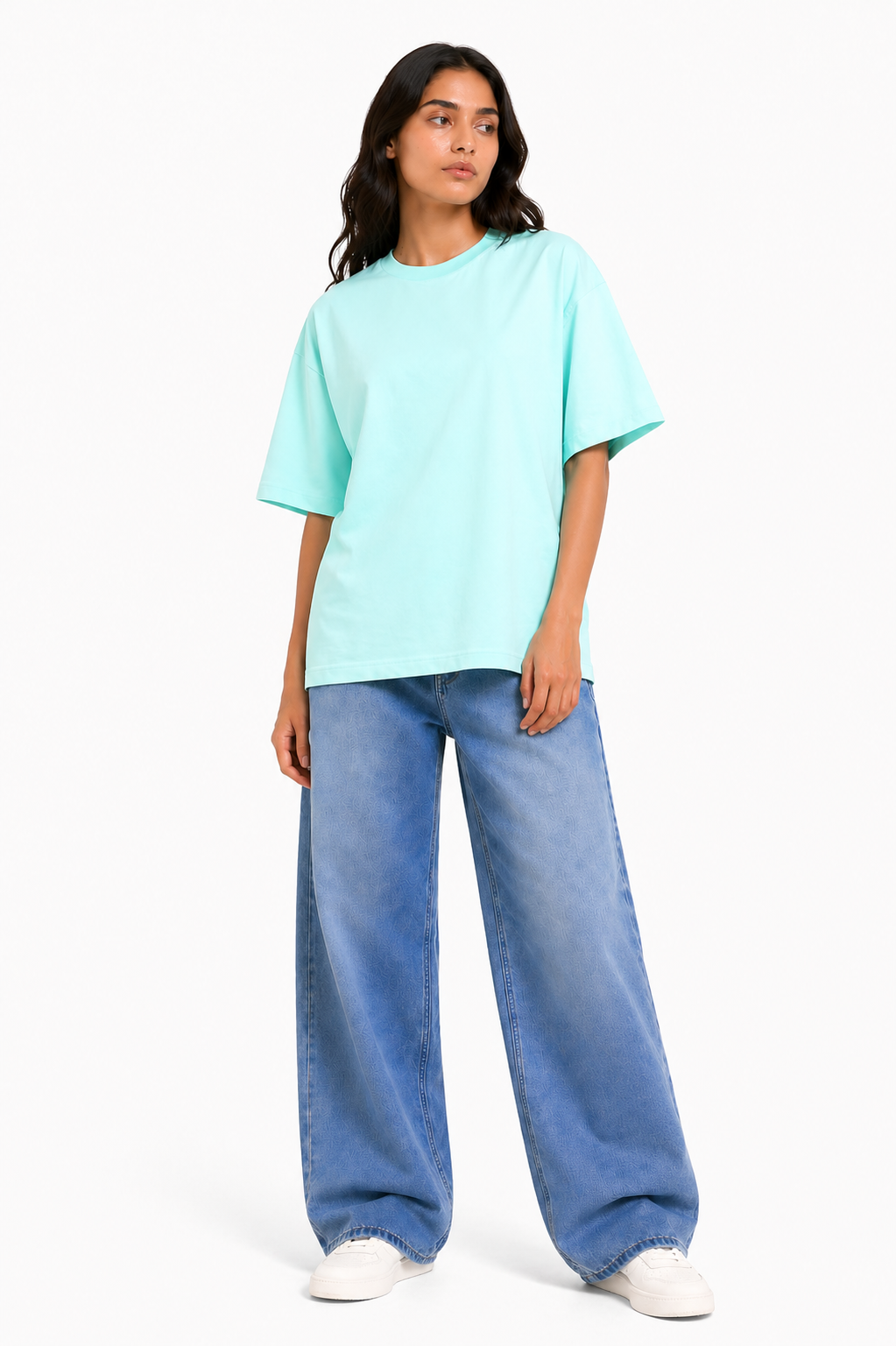 Solid Cotton Oversized T-shirt