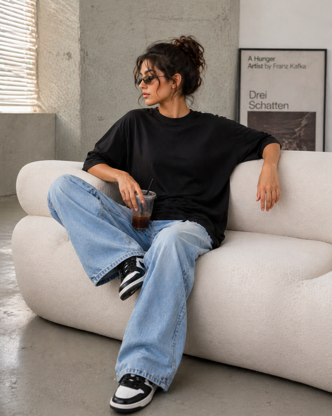 Solid Cotton Oversized T-shirt