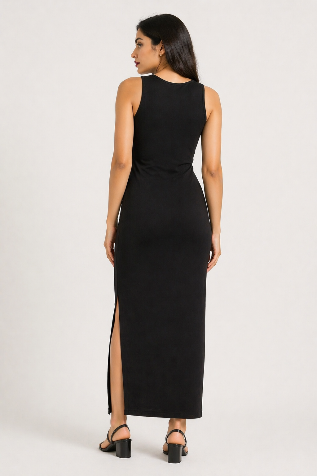 Classic Black Bodycon Maxi Dress